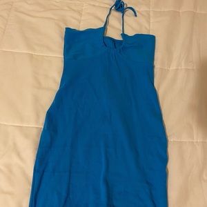 Vibrant Blue Tie Dress